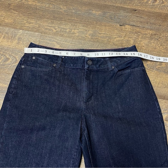 Talbots Jeans Women 10/30 Blue Curvy Fit Straight Leg Ankle Crop Denim Dark Blue - Picture 2 of 8